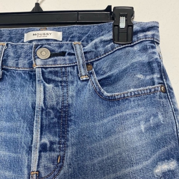 Moussy Vintage MV Latrobe Medium Wash Distressed Jeans - Picture 10 of 11